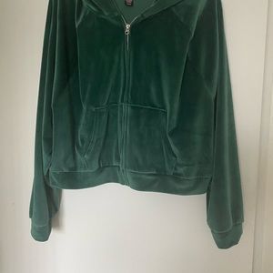 Victoria Secret cropped velour hoodie